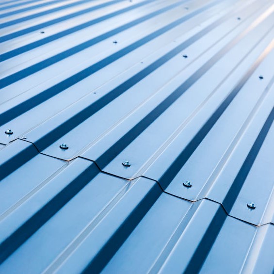 Corrugated metal roof