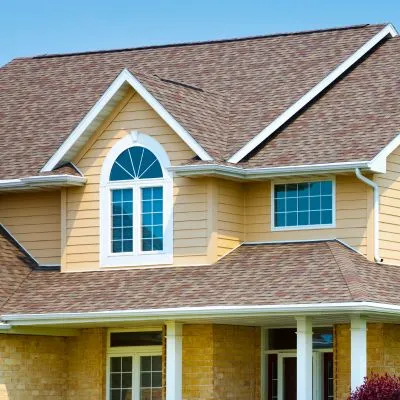 house with yellow siding