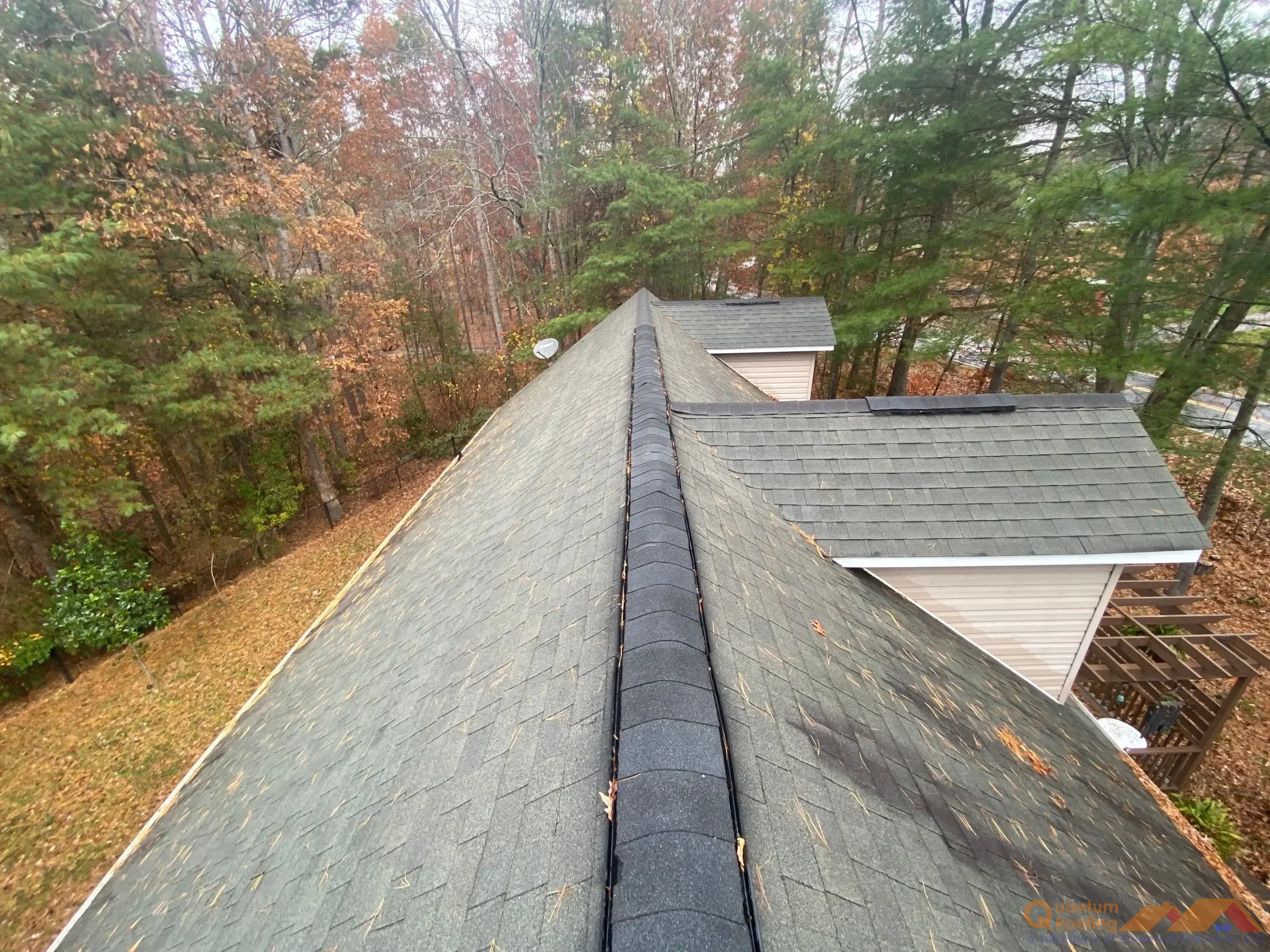 Before image of roof replacement project in Fletcher, NC.