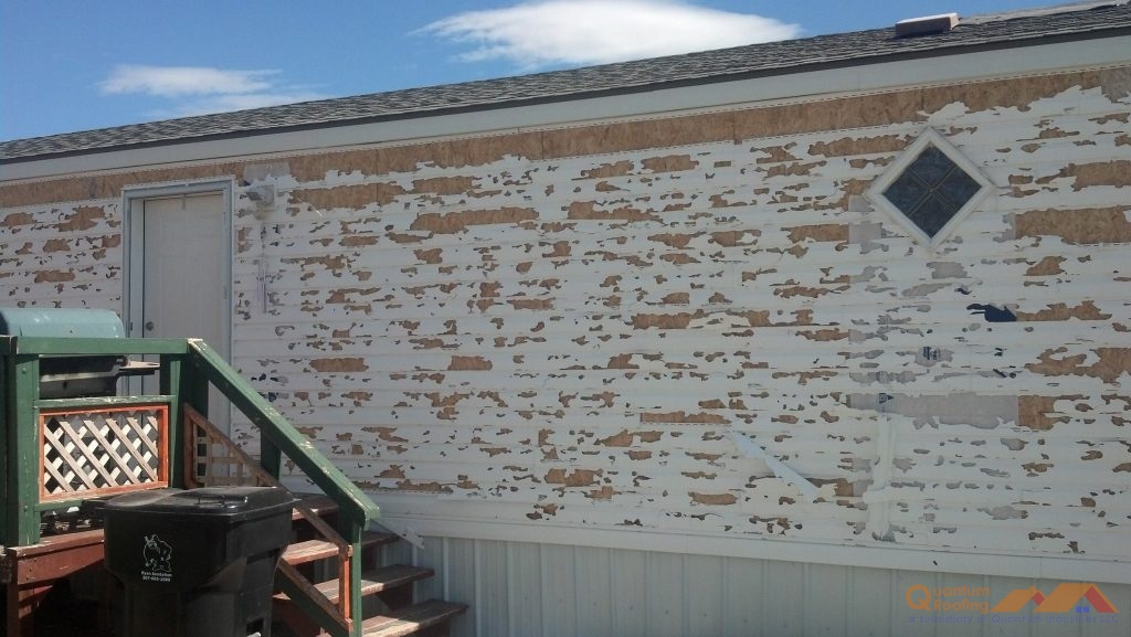Hail Damage on a Home With Siding